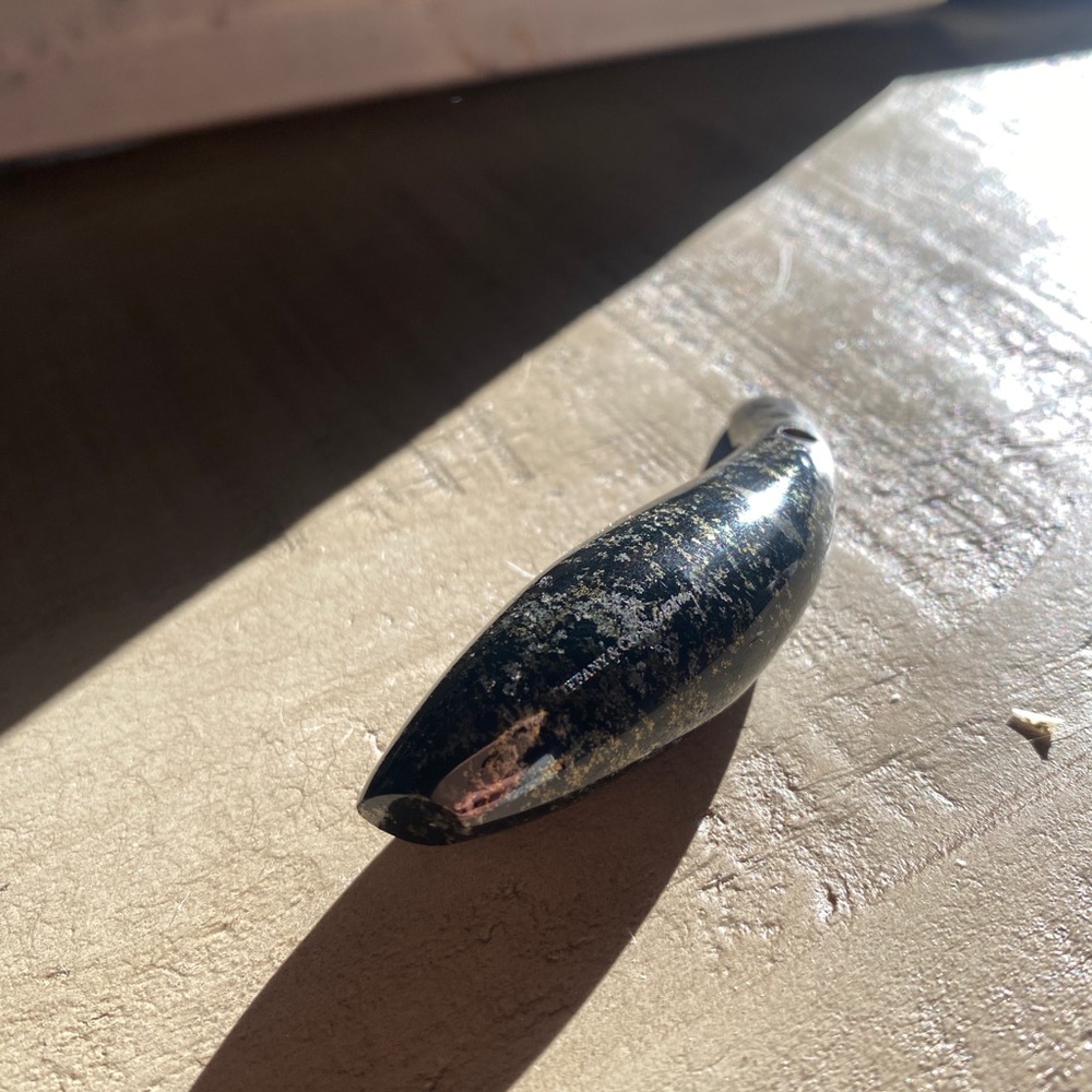 Excellent Super Rare Preloved Tiffany & Co. Gehry Fish Jade